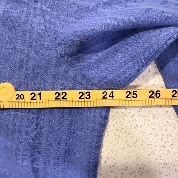 Tasso Elba Island Mens Sky Blue Long Sleeve Linen Cotton Shirt Blue Size Large - Picture 4 of 5